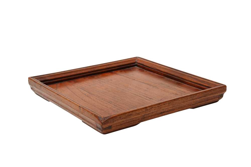 Lot 160 TWO CHINESE WOOD TRAYS