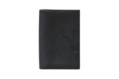Lot 480 - Versace Black Logo Saffiano Card Wallet