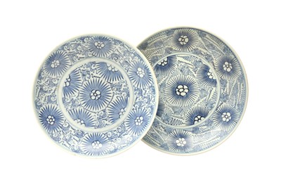 Lot 606 - A PAIR OF CHINESE BLUE AND WHITE DISHES