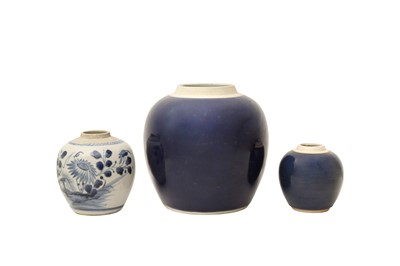 Lot 683 - A GROUP OF THREE CHINESE JARS