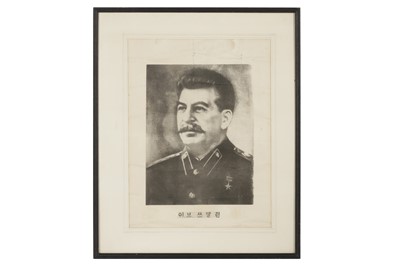 Lot 396 - AN EARLY NORTH KOREAN PORTRAIT OF STALIN