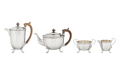 Lot 361 - A George V sterling silver four-piece tea and coffee service, Sheffield 1933/34 by Cooper Brothers