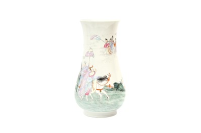 Lot 655 - A CHINESE FAMILLE-ROSE 'IMMORTAL LADIES' VASE