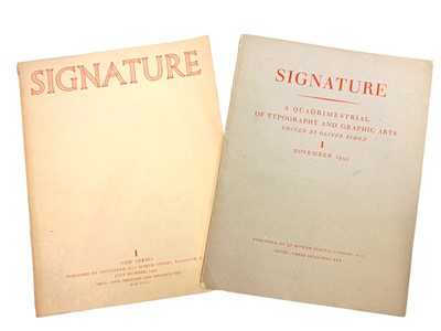 Lot 366 - Signature: A Quadrimestrial of Typography and the Graphic Arts 1935-1954