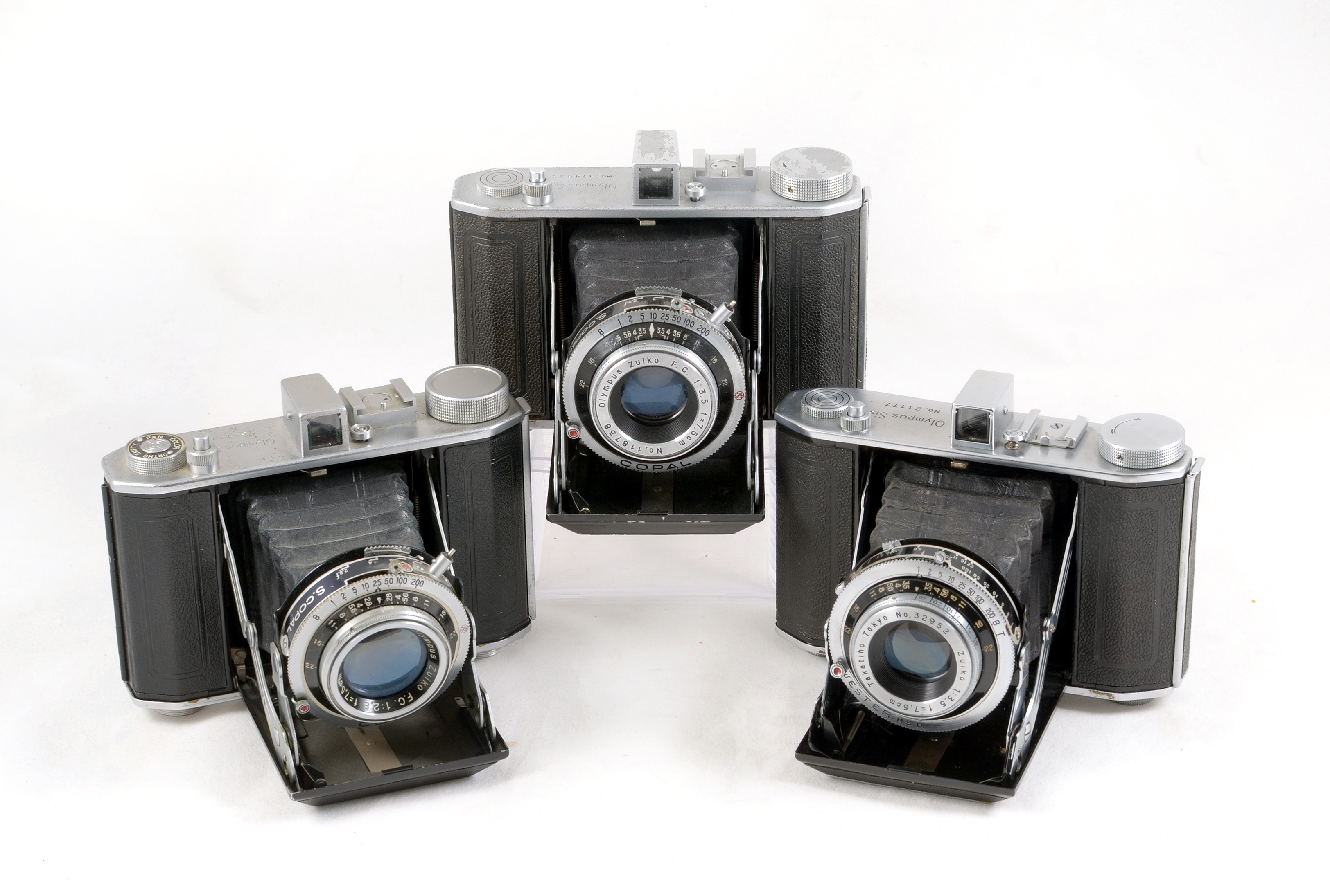 Lot 210 Three Olympus Six Medium Format Folding