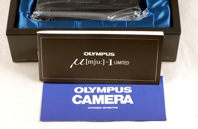Lot 104 - A Rare Chrome Olympus MJU I Limited Edition Set.
