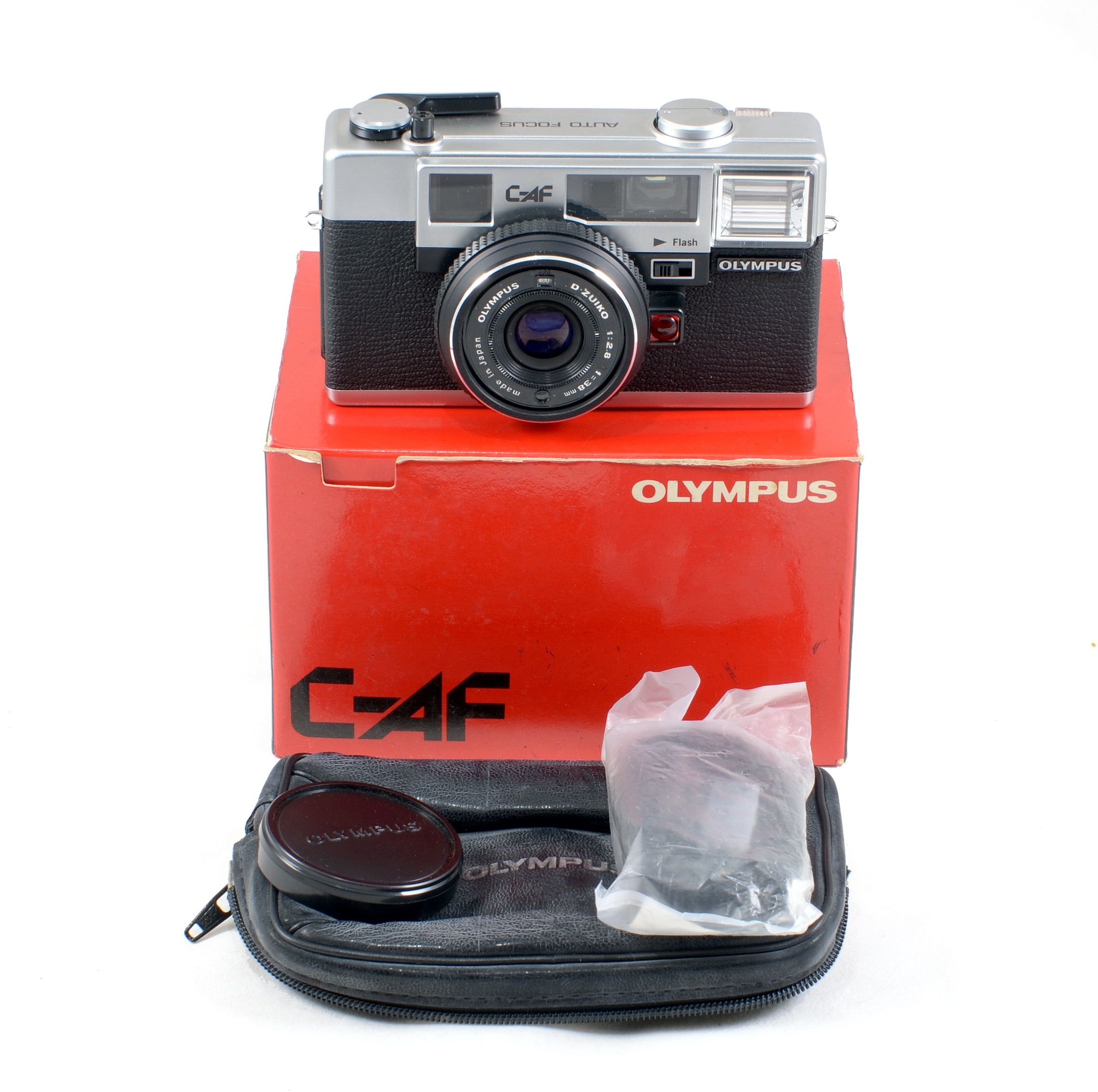 完動 整備品 オリンパス OLYMPUS C-AF ストロボ発光OK 初心者さんにおすすめ】新入荷 コンパクトフィルムカメラ