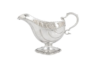 Lot 478 - An early George III sterling silver sauceboat, London 1766 by David Whyte & William Holmes