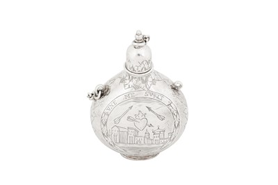 Lot 47 - A Charles II late 17th century unmarked silver scent or casting bottle, circa 1680