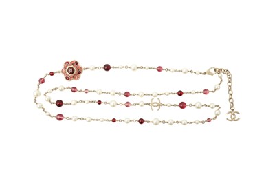 Lot 78 - Chanel Rose Pearl Sautoir Necklace