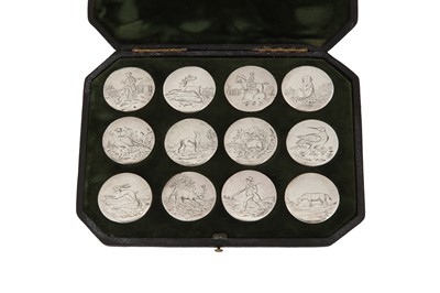 Lot 443 - A rare cased set of George III provincial sterling silver buttons, Chester circa 1780 by Richard Richardson IV (free. 1779, d. 1822)