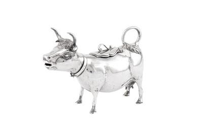Lot 365 - A George V sterling silver cow creamer, London 1935 by HF
