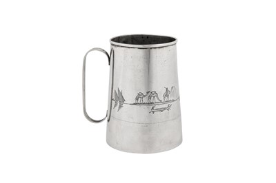 Lot 230 - A mid-20th century Iraqi silver pint mug, Omara or Basra circa 1950