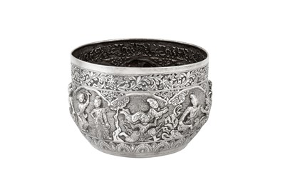 Lot 141 - An early 20th century Burmese silver unmarked silver bowl, Upper Burma circa 1920