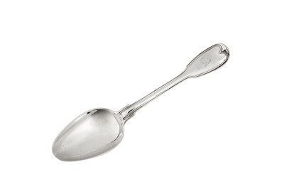 Lot 304 - A George III sterling silver dessert spoon, London 1816 by Paul Storr