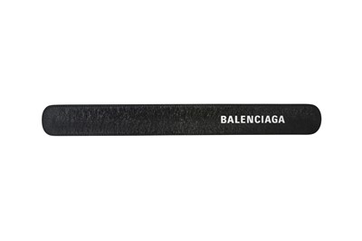 Lot 420 - Balenciaga Black Logo Slap Bracelet