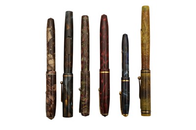 Lot 93 - A GROUP OF SIX FOUNTAIN PENS