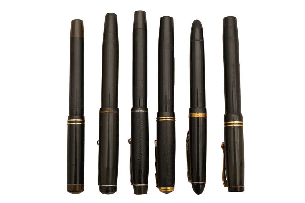 Lot 92 - A GROUP OF SIX ASSORTED FOUNTAIN PENS