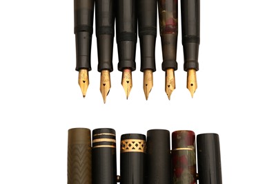 Lot 95 - A GROUP OF SIX SWAN FOUNTAIN PENS