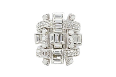 Lot 565 - Chanel Enamel Crystal Statement Ring