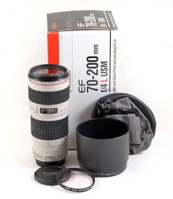 Lot 380 - Canon EF 70-200mm f4 L Series Lens.