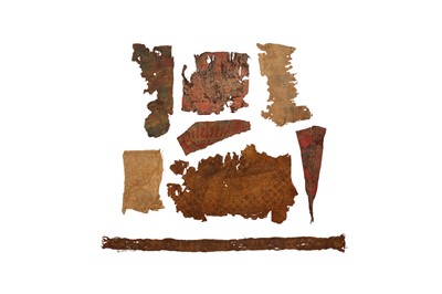 Lot 116 - EIGHT FRAGMENTS OF SOGDIAN AND LIAO TEXTILES