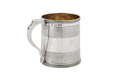Lot 380 - A William IV sterling silver christening mug, London 1830 by Richard Pearce and George Burrows