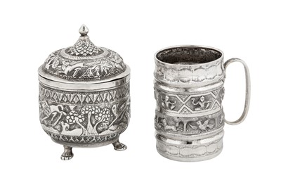 Lot 121 - An early 20th century Anglo – Indian unmarked silver tea caddy, Lucknow circa 1910