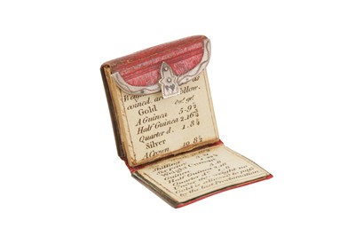 Lot 50 - A George III silver mounted Moroccan leather almanac, 1792