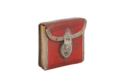 Lot 50 - A George III silver mounted Moroccan leather almanac, 1792