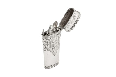 Lot 48 - A George III unmarked silver etui, probably London circa 1770