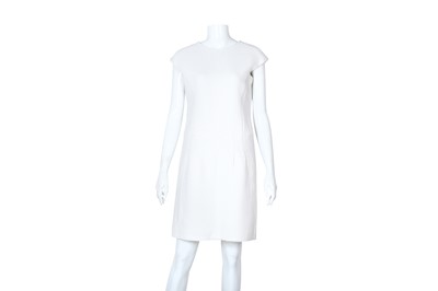 Lot 476 - Chanel White Waffle Cap Sleeve Dress - Size 40