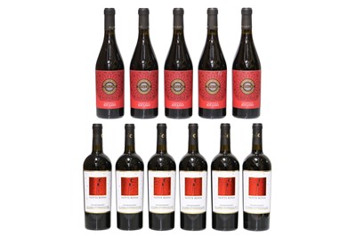 Lot 174 - Italian Red Wine: Notte Rossa, Negroamaro, Salento IGP, Italy, 2019, six bottles and five others