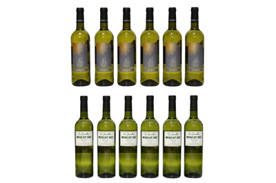 Lot 56 - Southern French White Wine: Muscat Sec, Les Jamelles, 2021, six bottles and six others