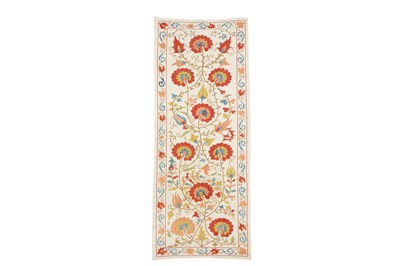 Lot 330 - TWO SUZANI FURNISHING HANGINGS AND A SUZANI PANEL