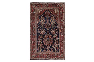 Lot 71 - A VERY FINE KASHAN PRAYER RUG, CENTRAL PERSIA