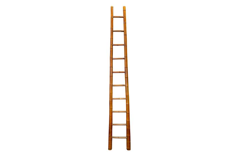 Lot 375 - A BAMBOO LEAN-TO LADDER