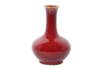 Lot 1385 - A CHINESE FLAMBÉ-GLAZED VASE