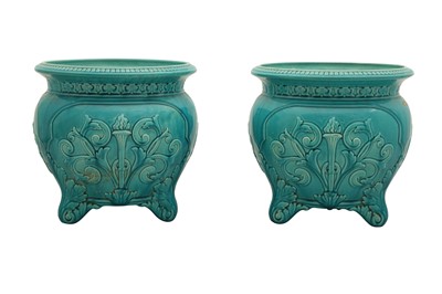 Lot 412 - A PAIR OF ARTS AND CRAFTS PLANTERS