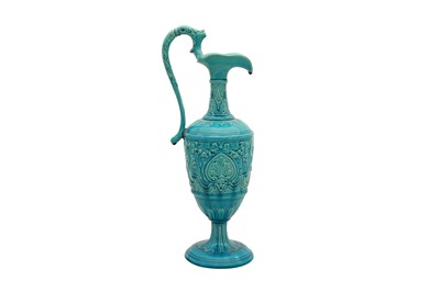 Lot 411 - A BURMANTOFTS FAIENCE EWER