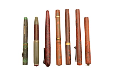 Lot 102 - A GROUP OF SEVEN FOUNTAIN PENS