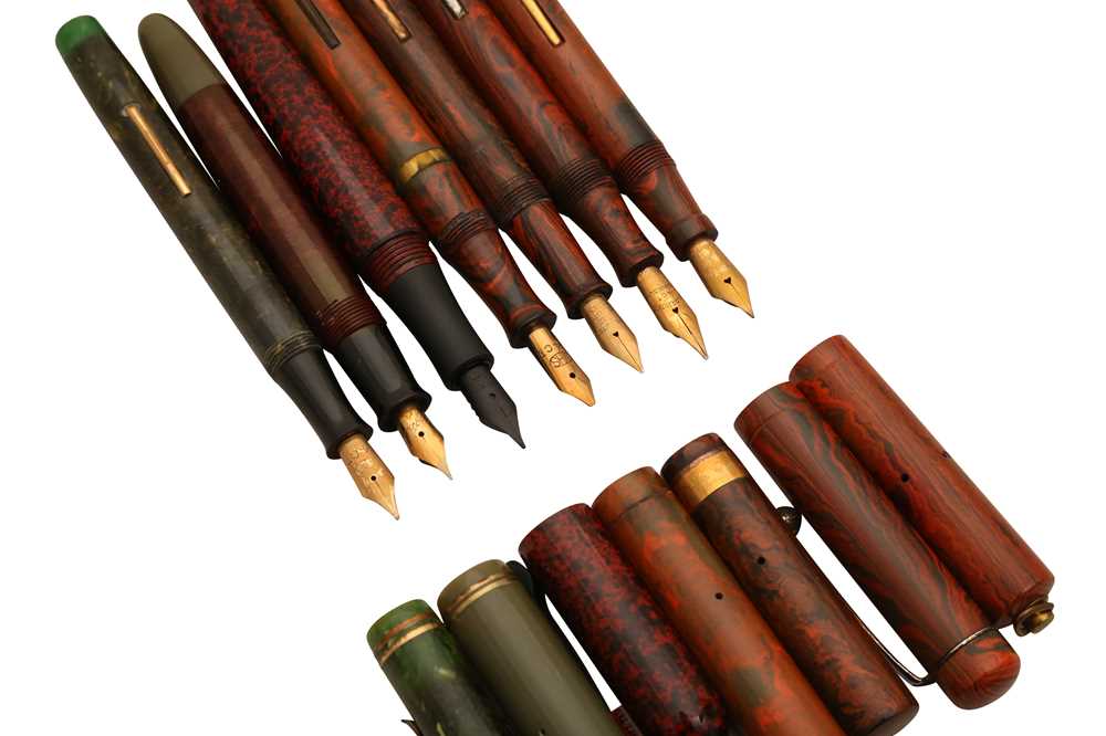 Lot 102 - A GROUP OF SEVEN FOUNTAIN PENS