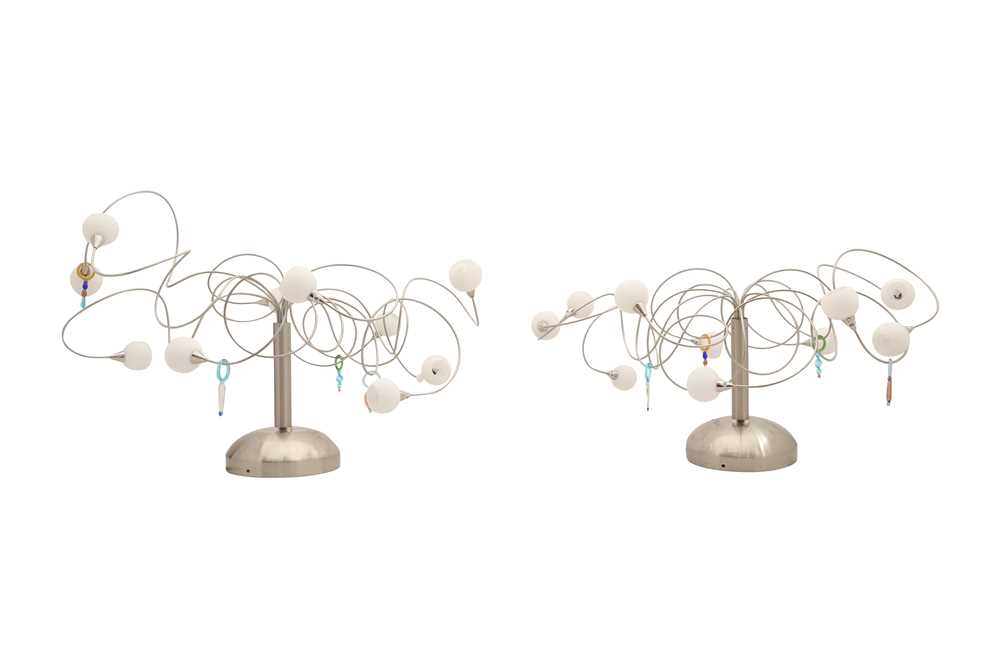 Lot 403 - A PAIR OF HARCO LOOR SNOWBALL CEILING LIGHTS