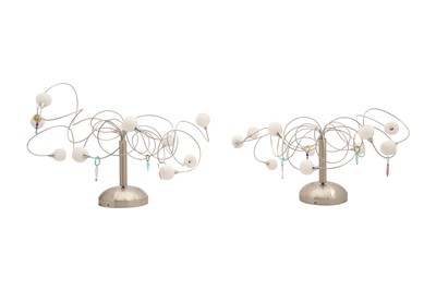 Lot 403 - A PAIR OF HARCO LOOR SNOWBALL CEILING LIGHTS