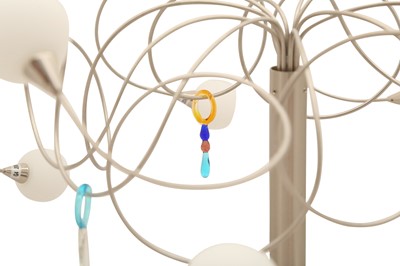 Lot 403 - A PAIR OF HARCO LOOR SNOWBALL CEILING LIGHTS