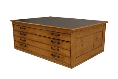 Lot 195 - A PINE PLAN CHEST, LATE 20TH CENTURY