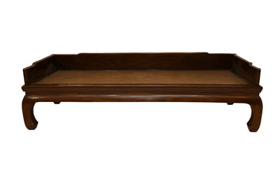 Lot 207 - A CHINESE ELM AND HARDWOOD OPIUM BED, EARLY 20TH CENTURY