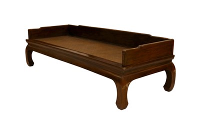 Lot 207 - A CHINESE ELM AND HARDWOOD OPIUM BED, EARLY 20TH CENTURY
