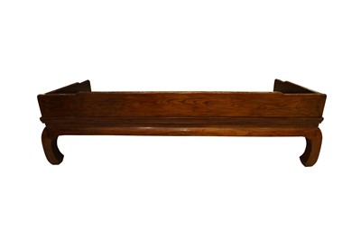 Lot 207 - A CHINESE ELM AND HARDWOOD OPIUM BED, EARLY 20TH CENTURY