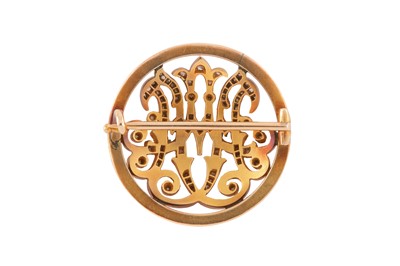 Lot 230 - A diamond monogram brooch, late 19th century